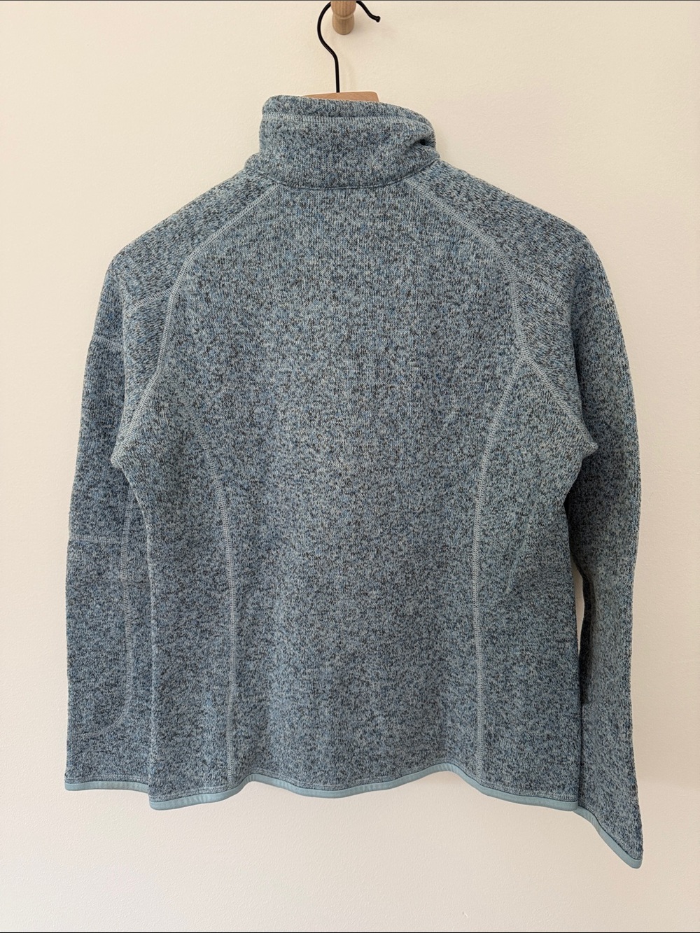 Patagonia Light Blue Heathered Quarter-Zip Fleece Pullover Better Sweater - Picture 2 of 3